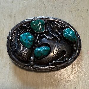 Vintage Sterling Navajo Belt Buckle